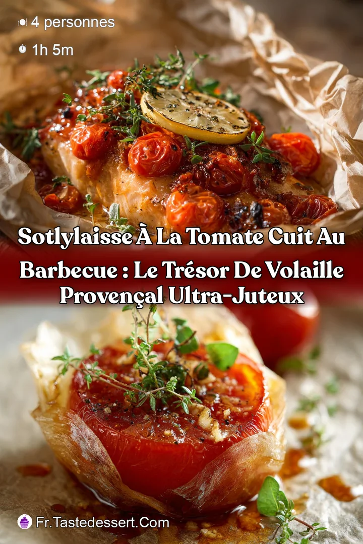 Sotlylaisse &agrave; la tomate cuit au barbecue : Le tr&eacute;sor de volaille proven&ccedil;al ultra-juteux
