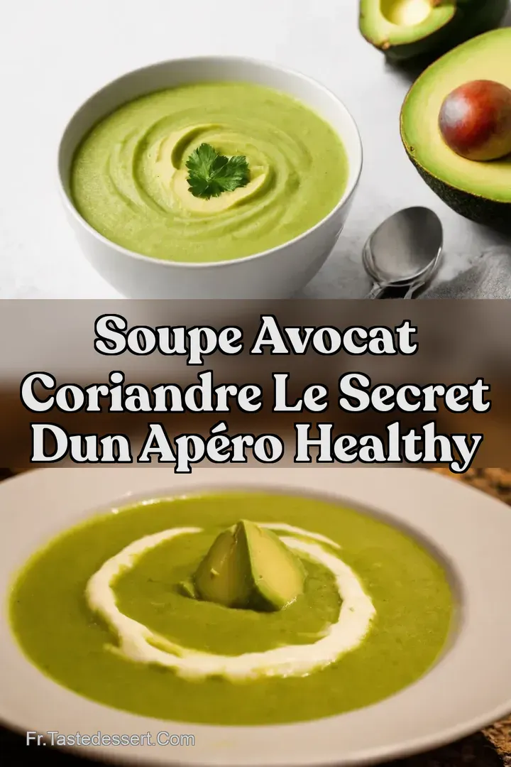 Soupe Avocat Coriandre Le Secret dun Ap&eacute;ro Healthy