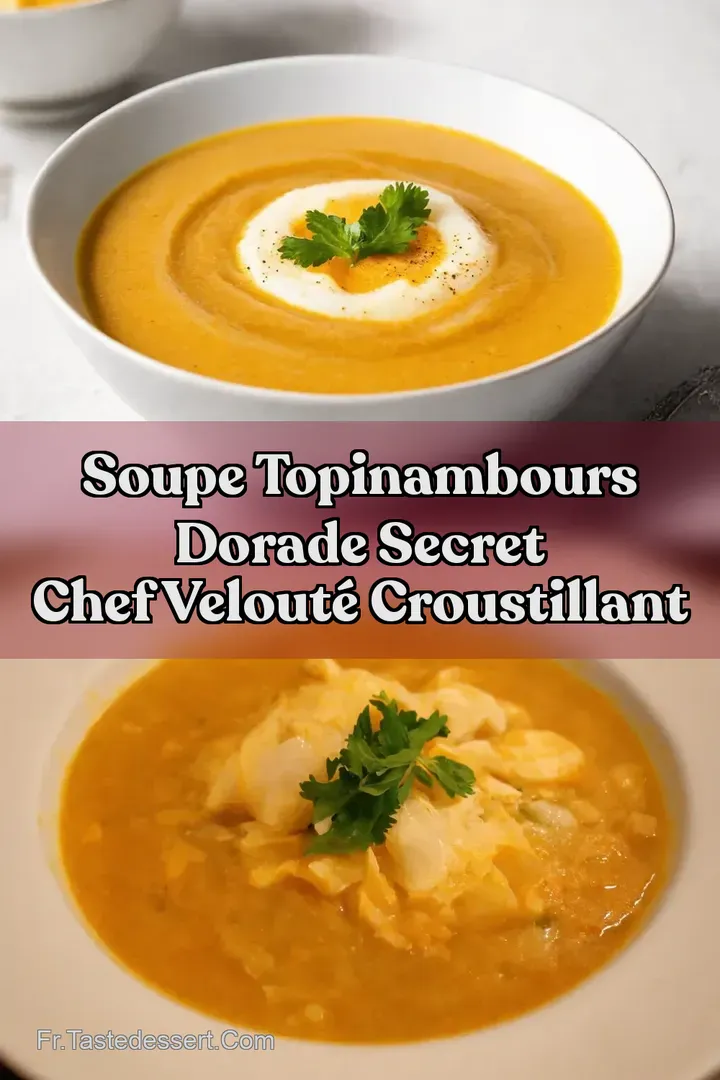 Soupe Topinambours Dorade Secret Chef Velout&eacute; Croustillant