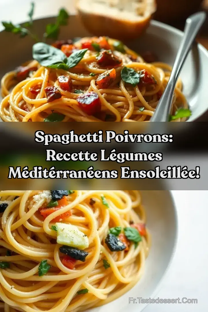 Spaghetti poivrons: Recette L&eacute;gumes M&eacute;dit&eacute;rran&eacute;ens Ensoleill&eacute;e!