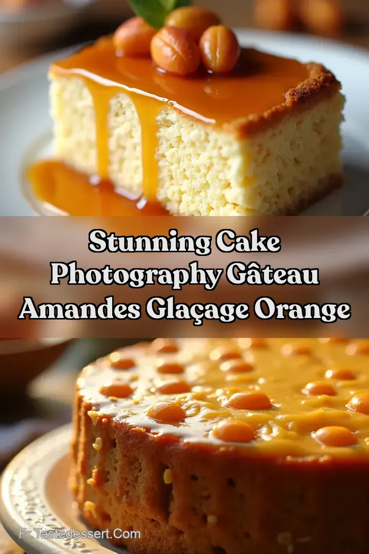 Stunning Cake Photography G&acirc;teau Amandes Gla&ccedil;age Orange