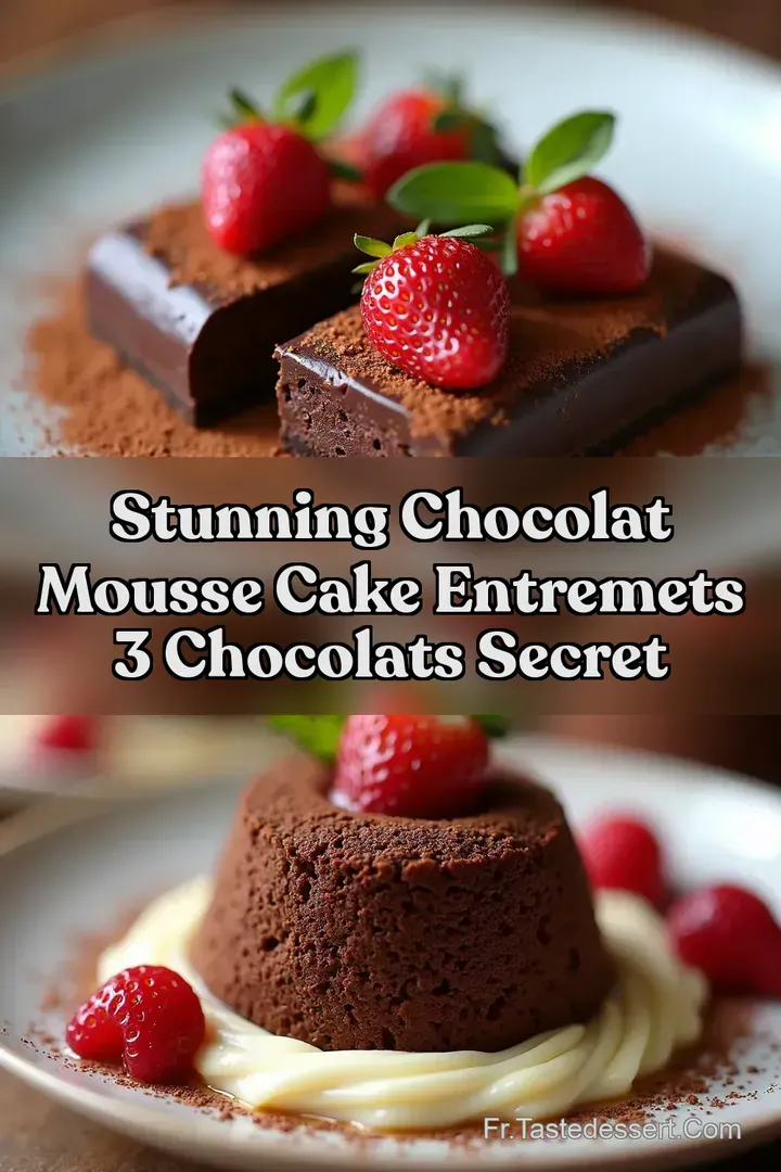 Stunning Chocolat Mousse Cake Entremets 3 Chocolats Secret
