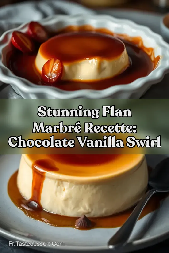 Stunning Flan Marbr&eacute; Recette: Chocolate Vanilla Swirl