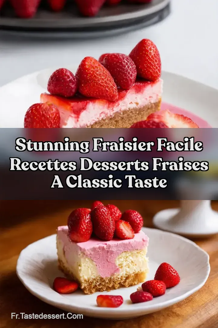 Stunning Fraisier Facile recettes desserts fraises A Classic Taste
