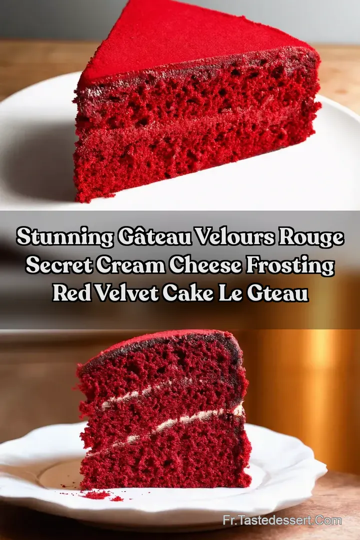 Stunning G&acirc;teau Velours Rouge Secret Cream Cheese Frosting Red Velvet Cake Le Gteau