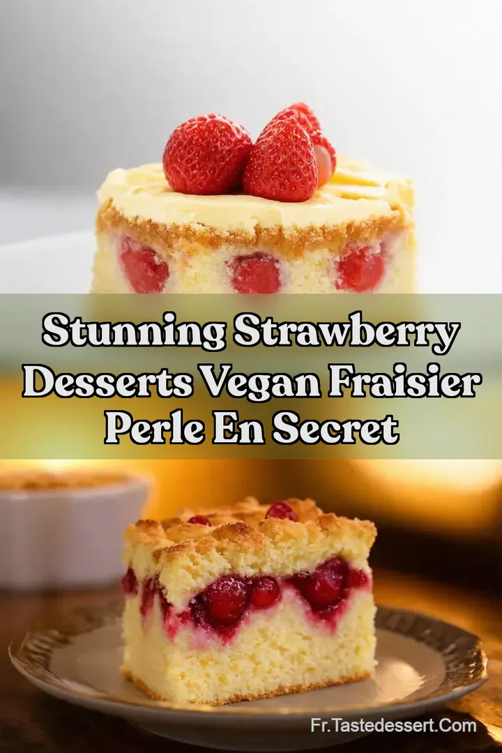Stunning Strawberry Desserts Vegan Fraisier Perle en Secret