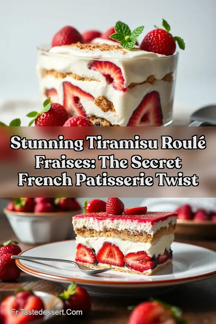 Stunning Tiramisu roul&eacute; fraises: The Secret French Patisserie Twist
