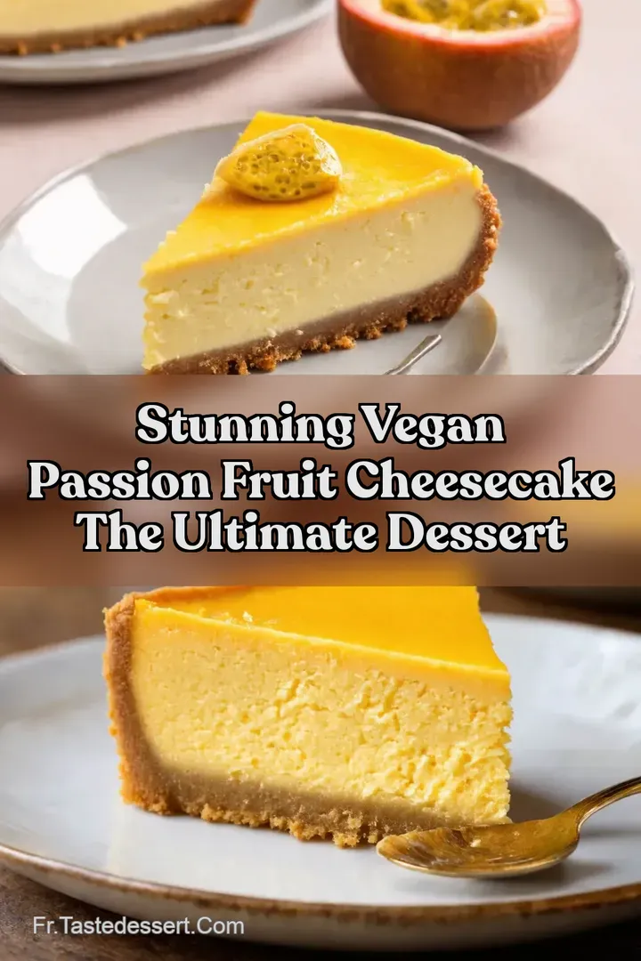 Stunning Vegan Passion Fruit Cheesecake The Ultimate Dessert