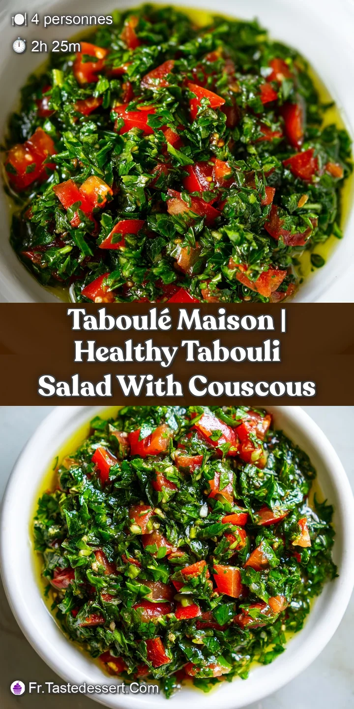 Gros plan sur des herbes d'un vert &eacute;clatant m&ecirc;l&eacute;es &agrave; des petits cubes de tomates juteuses et un filet d'huile d'olive dor&eacute;.