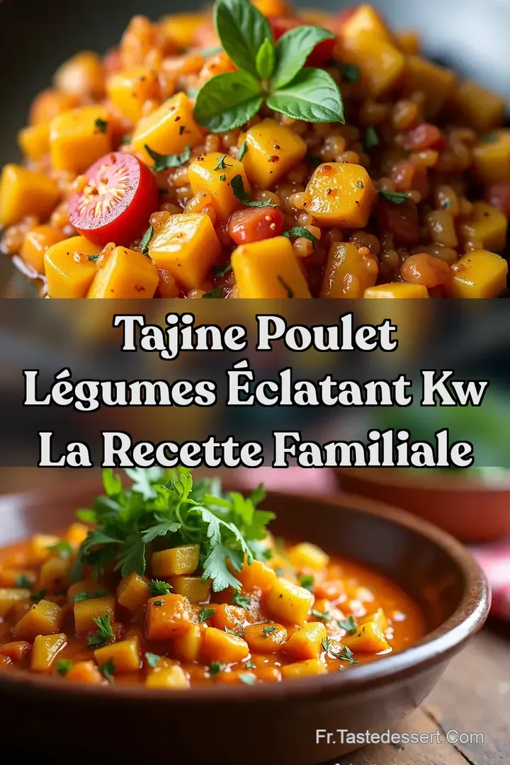 Tajine Poulet L&eacute;gumes &Eacute;clatant kw La Recette Familiale