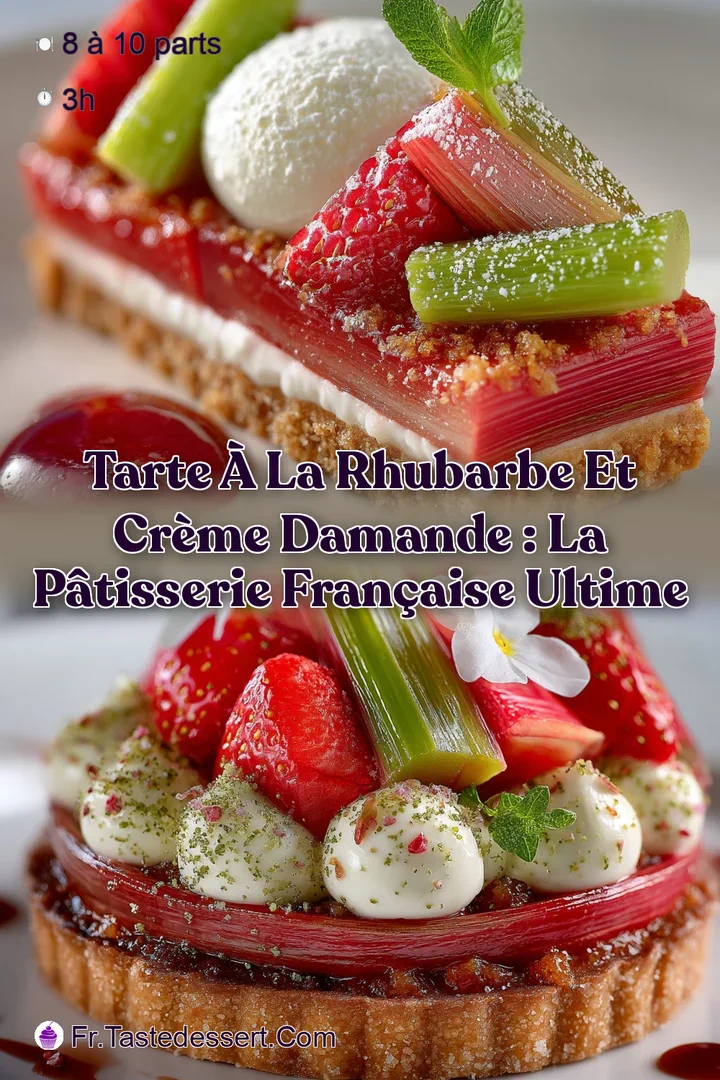 Tarte &agrave; la Rhubarbe et Cr&egrave;me dAmande : La P&acirc;tisserie Fran&ccedil;aise Ultime