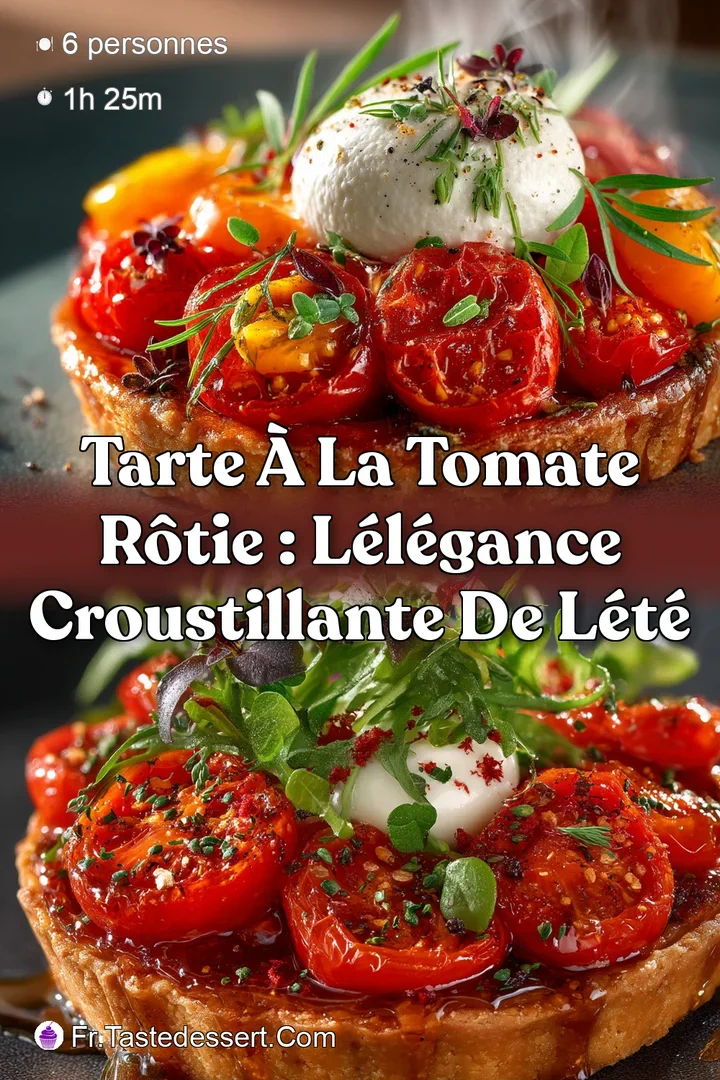 Tarte &agrave; la Tomate R&ocirc;tie : L&Eacute;l&eacute;gance Croustillante de l&Eacute;t&eacute;
