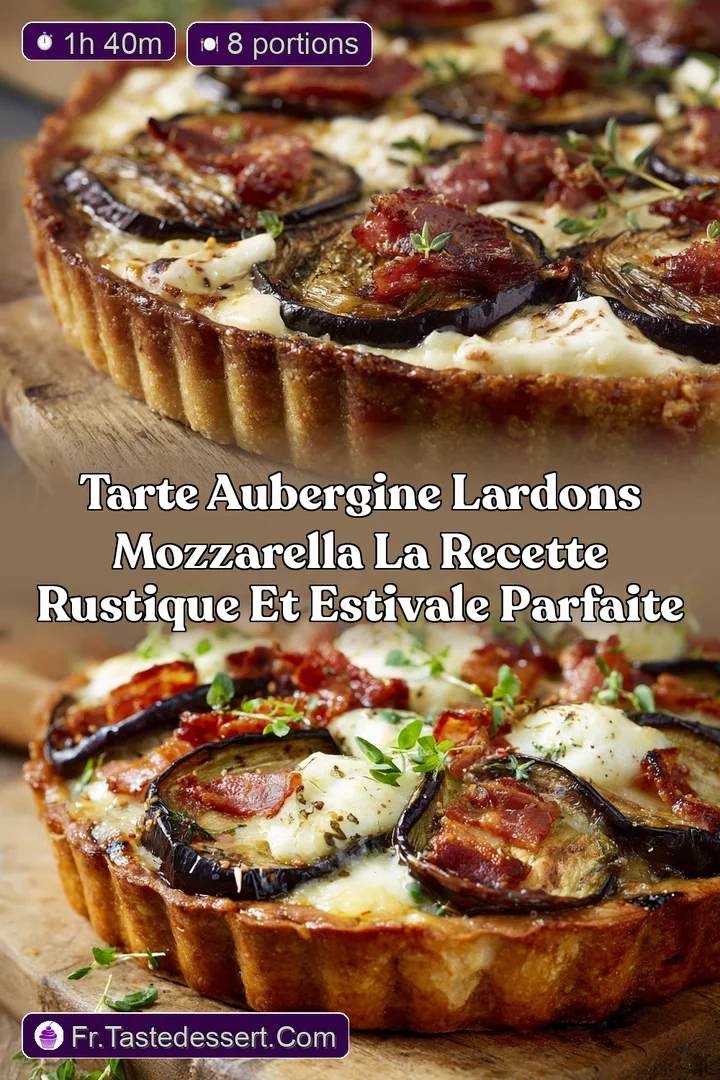 Tarte Aubergine Lardons Mozzarella La recette rustique et estivale parfaite