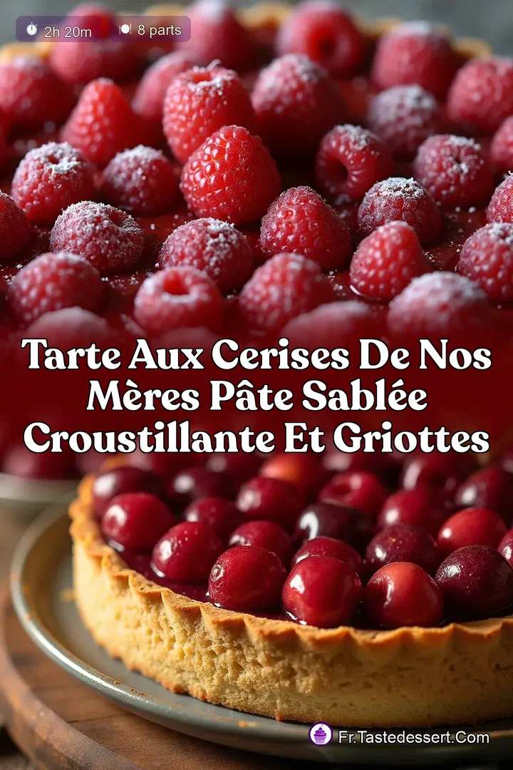 Tarte aux Cerises de nos M&egrave;res P&acirc;te Sabl&eacute;e Croustillante et Griottes