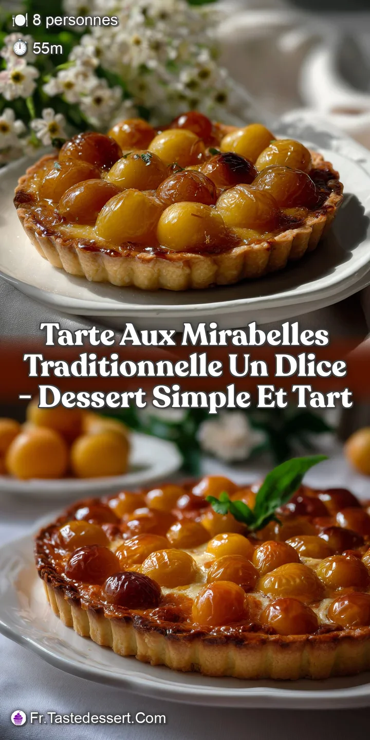 Tarte aux Mirabelles Traditionnelle Un Dlice - Dessert Simple et Tart