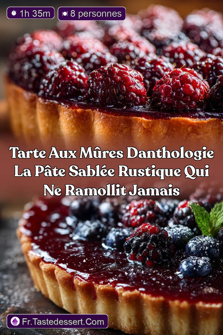 Tarte aux M&ucirc;res dAnthologie La P&acirc;te Sabl&eacute;e Rustique qui ne ramollit jamais
