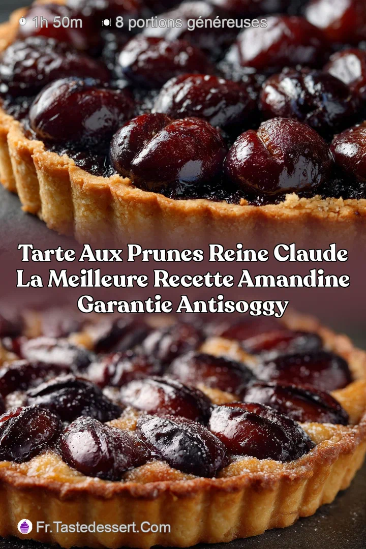 Tarte aux prunes Reine Claude La meilleure recette amandine garantie antisoggy