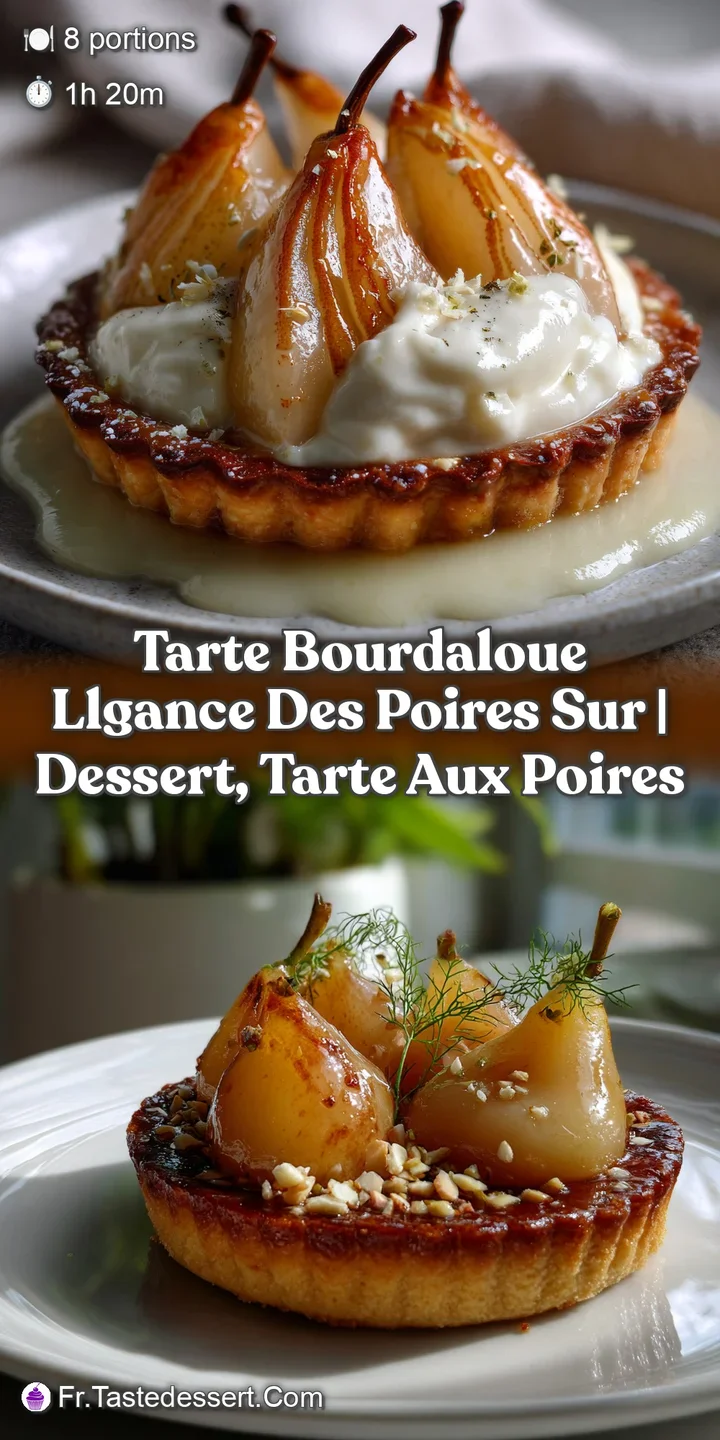 Tarte Bourdaloue Llgance des Poires sur | Dessert Tarte aux poires