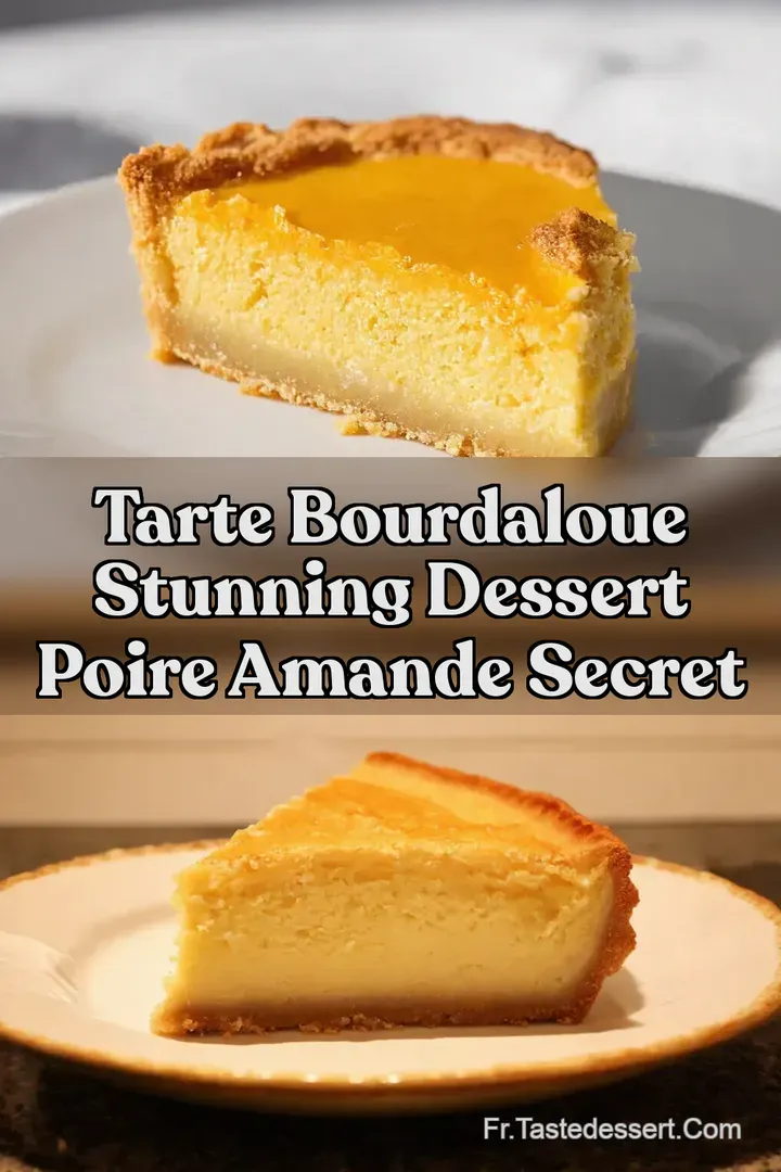 Tarte Bourdaloue Stunning Dessert Poire Amande Secret