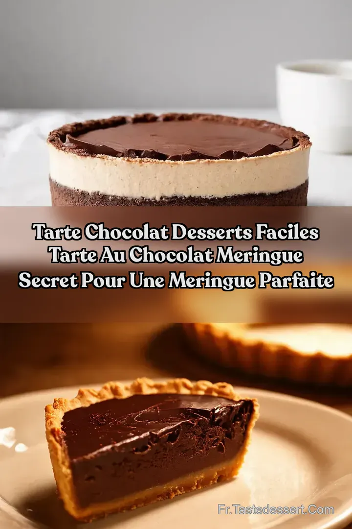 Tarte Chocolat Desserts Faciles Tarte au chocolat meringue Secret Pour Une Meringue Parfaite