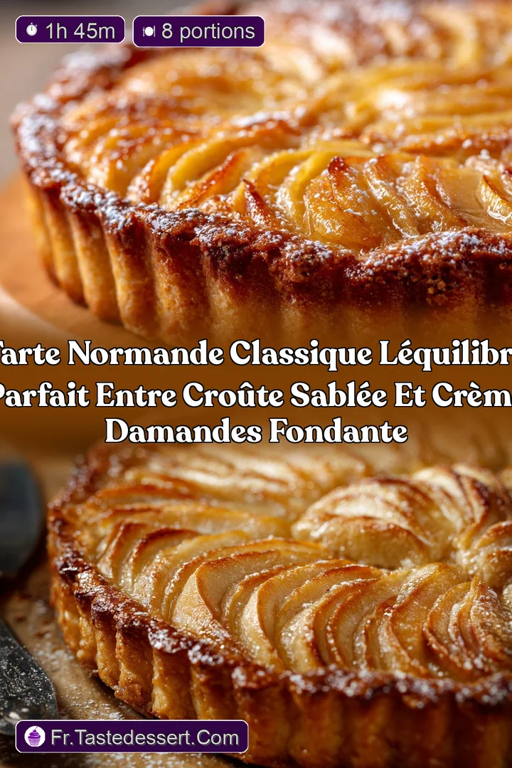 Tarte Normande Classique L&eacute;quilibre parfait entre cro&ucirc;te sabl&eacute;e et cr&egrave;me damandes fondante