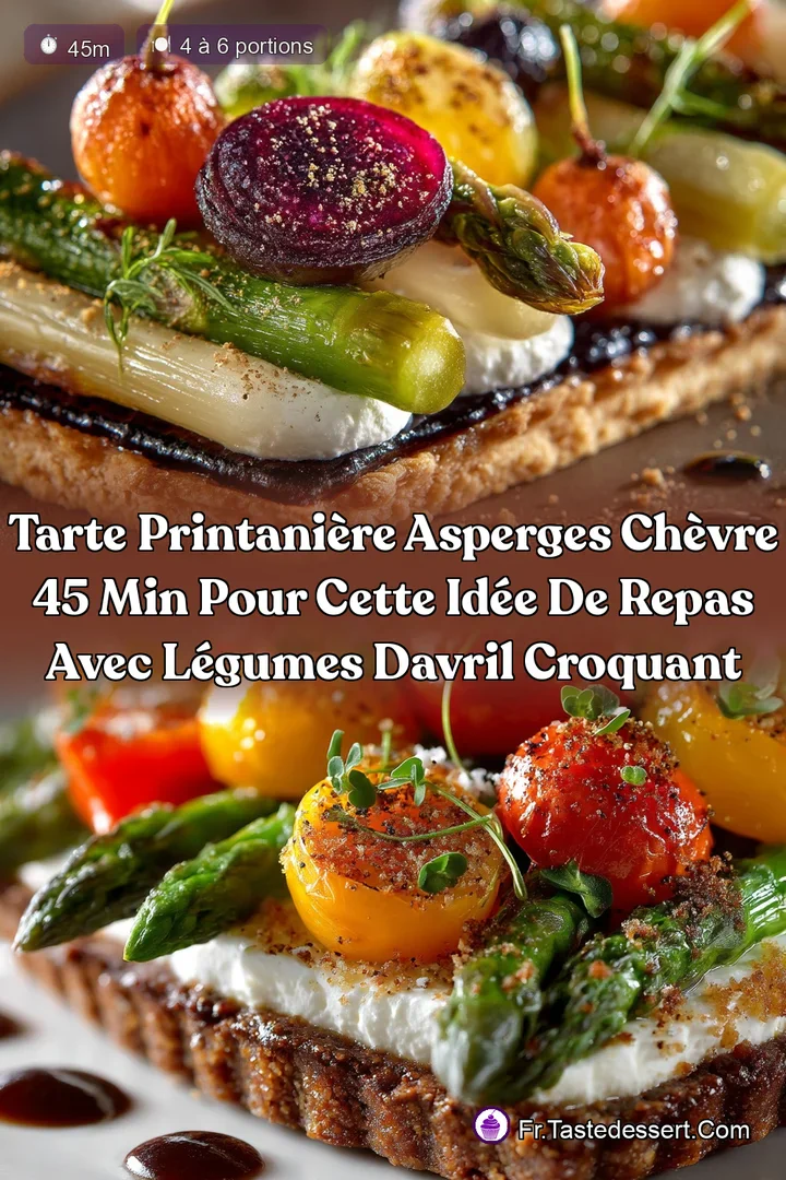Tarte Printani&egrave;re Asperges Ch&egrave;vre 45 min pour cette Id&eacute;e de Repas avec L&eacute;gumes dAvril Croquant