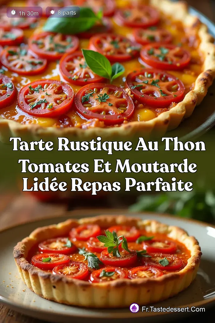 Tarte Rustique au Thon Tomates et Moutarde LId&eacute;e Repas Parfaite