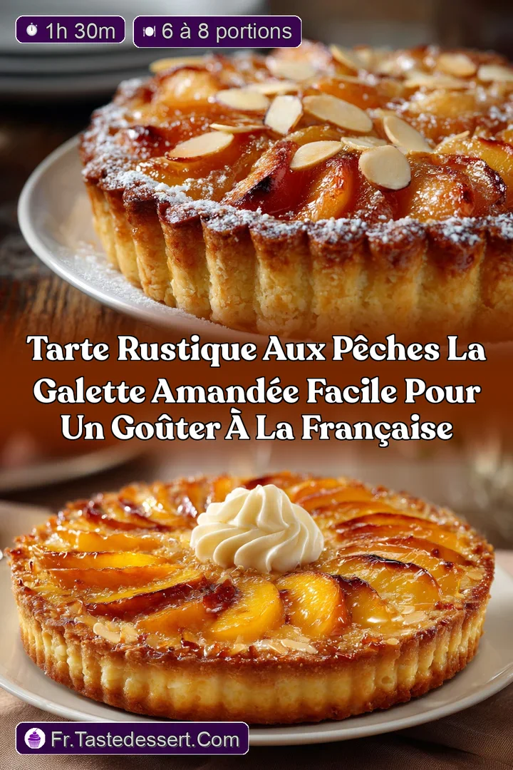Tarte Rustique aux P&ecirc;ches La Galette Amand&eacute;e Facile pour un Go&ucirc;ter &agrave; la Fran&ccedil;aise