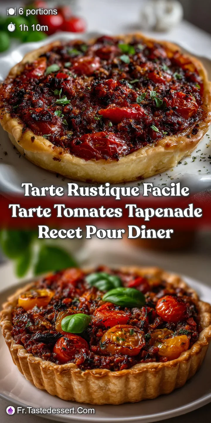 Tarte Rustique Facile Tarte Tomates Tapenade Recet pour Diner