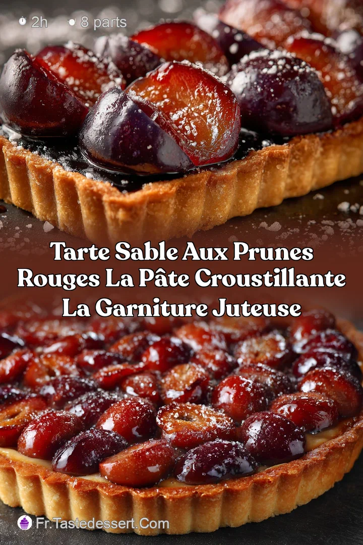 Tarte Sable aux Prunes Rouges La p&acirc;te croustillante la garniture juteuse