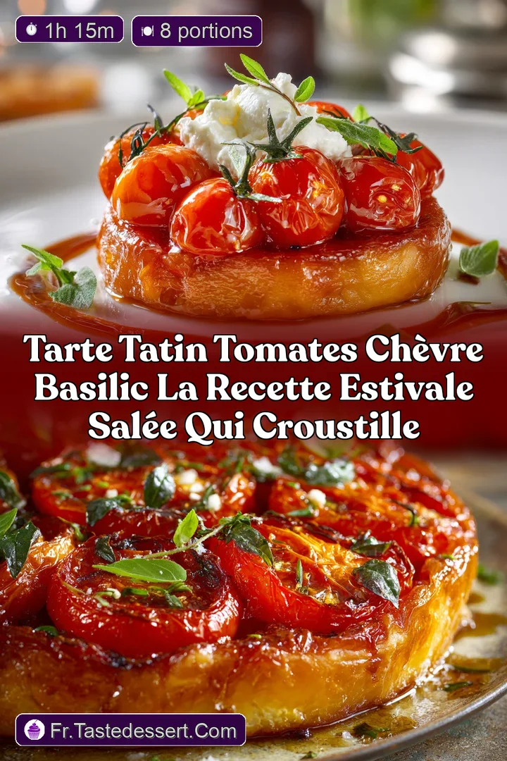 Tarte Tatin Tomates Ch&egrave;vre Basilic La Recette Estivale Sal&eacute;e qui Croustille