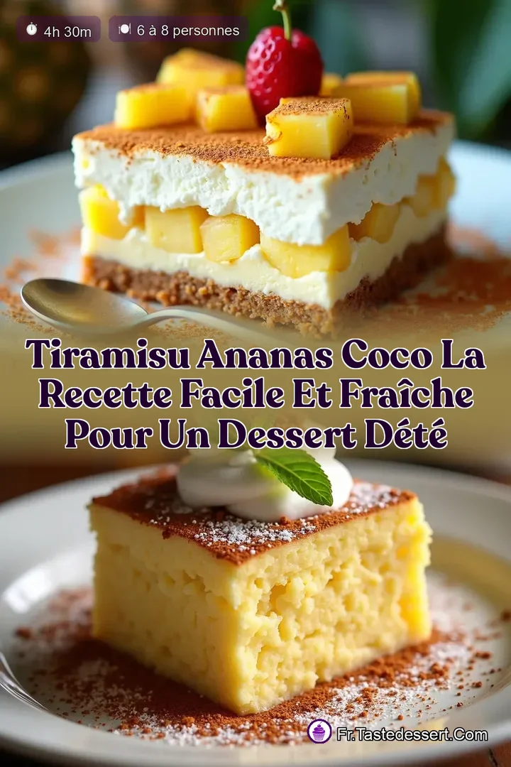 Tiramisu Ananas Coco La Recette Facile et Fra&icirc;che pour un Dessert d&Eacute;t&eacute;