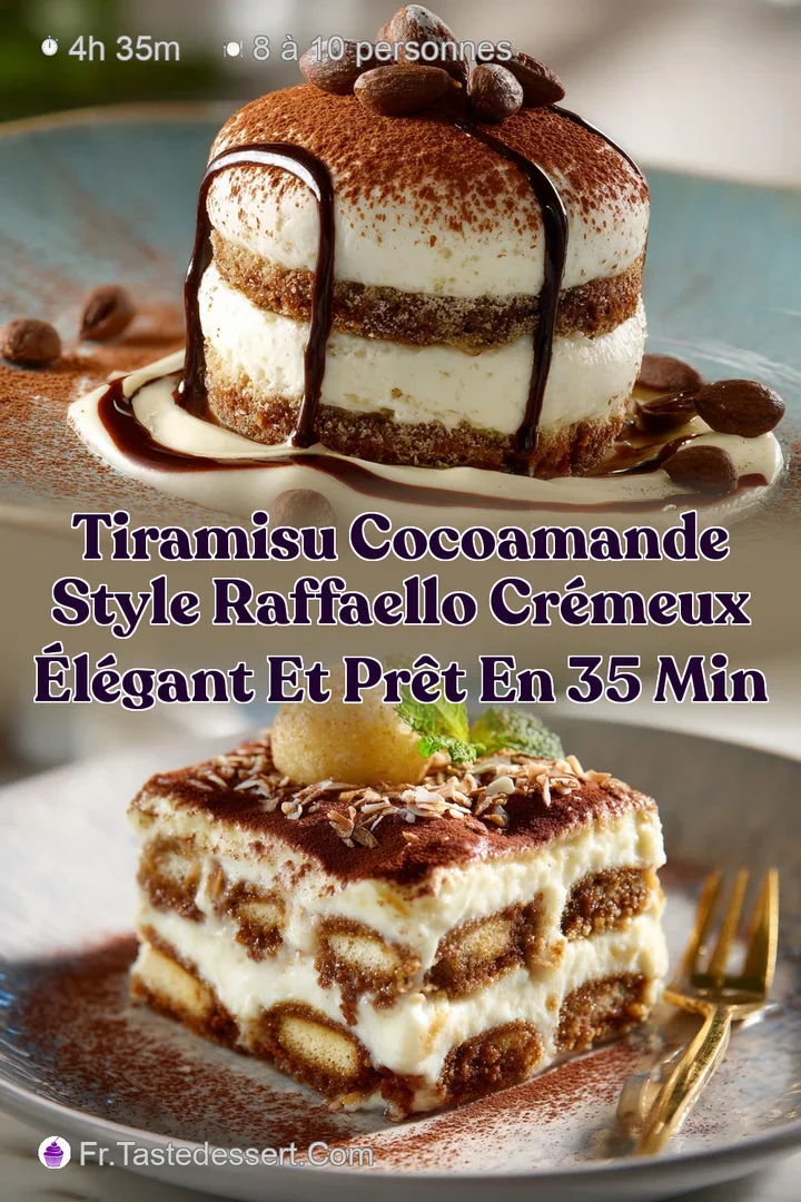 Tiramisu CocoAmande Style Raffaello Cr&eacute;meux &eacute;l&eacute;gant et pr&ecirc;t en 35 min