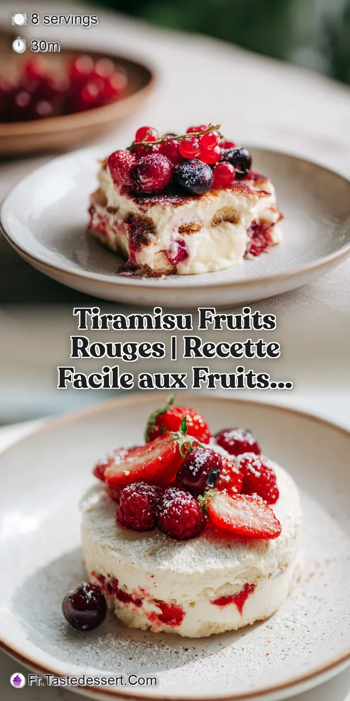 Close-up of creamy mascarpone swirled with bright red fruit puree and dark chocolate shavings.