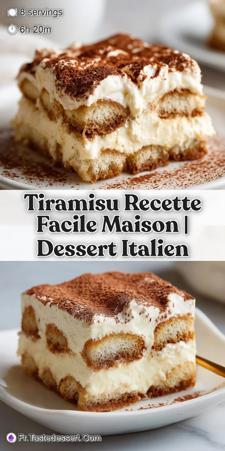 Close-up of tiramisu: creamy mascarpone and rich cocoa powder creates a visual and textural delight; coffee-soaked ladyfin...