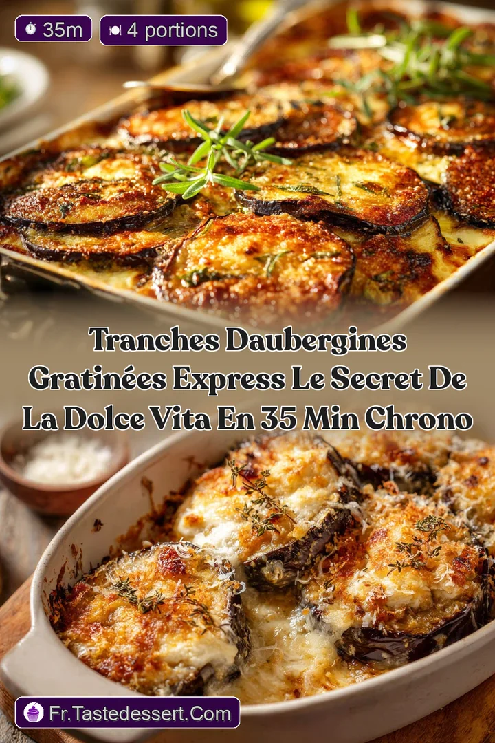 Tranches dAubergines Gratin&eacute;es Express Le secret de la Dolce Vita en 35 min chrono