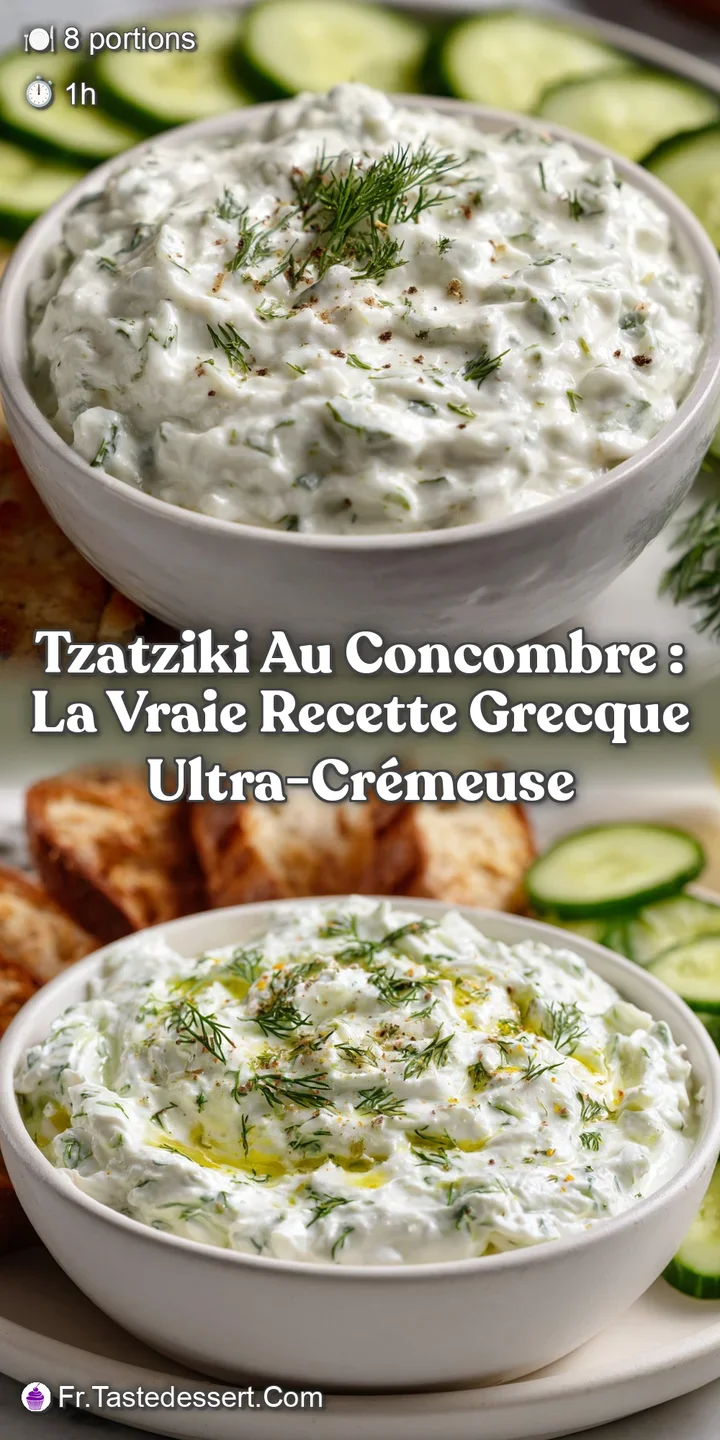 Tzatziki au concombre : La vraie recette grecque ultra-cr&eacute;meuse