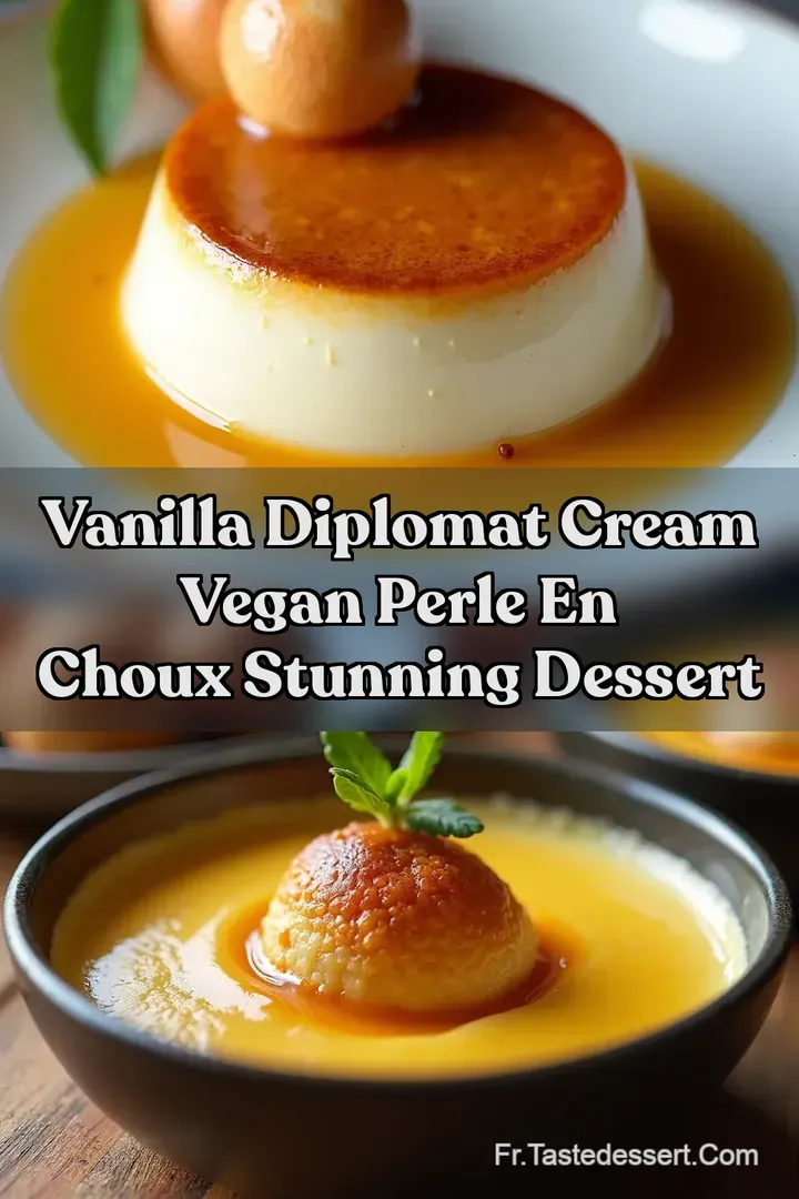 Vanilla Diplomat Cream Vegan Perle en Choux Stunning Dessert