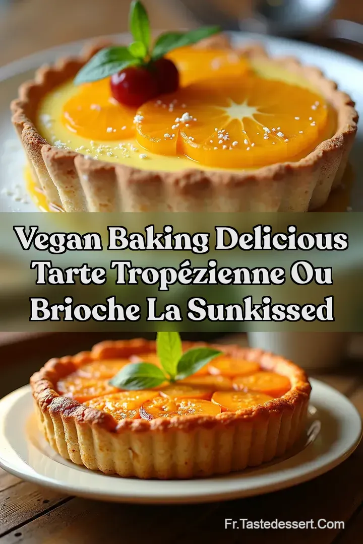 Vegan Baking Delicious Tarte Trop&eacute;zienne ou brioche la SunKissed