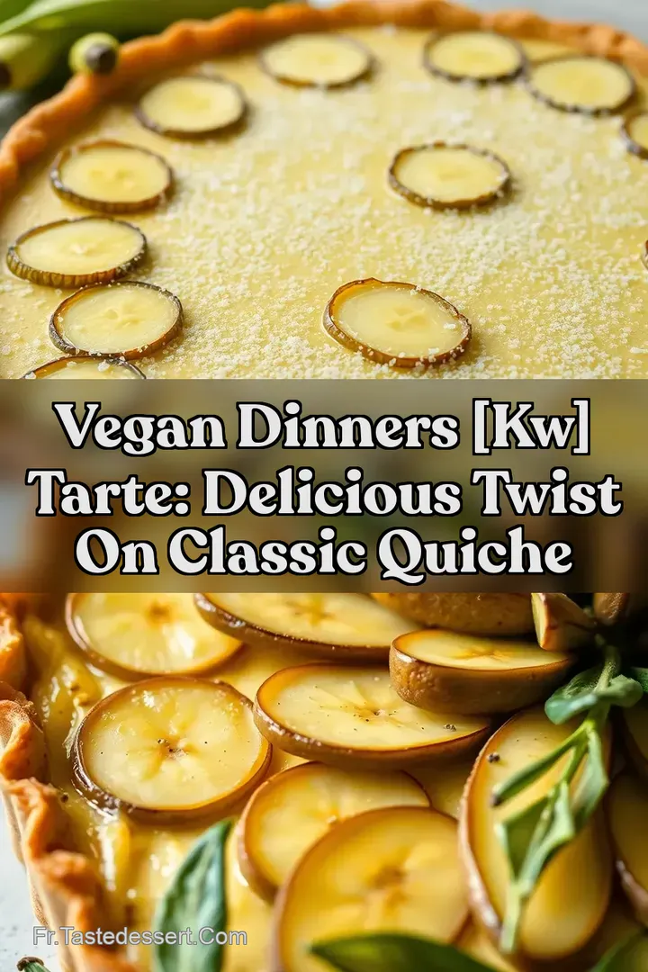 Vegan Dinners [kw] Tarte: Delicious Twist on Classic Quiche