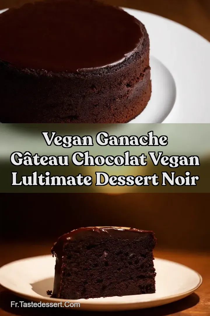 Vegan Ganache G&acirc;teau Chocolat Vegan LUltimate Dessert Noir
