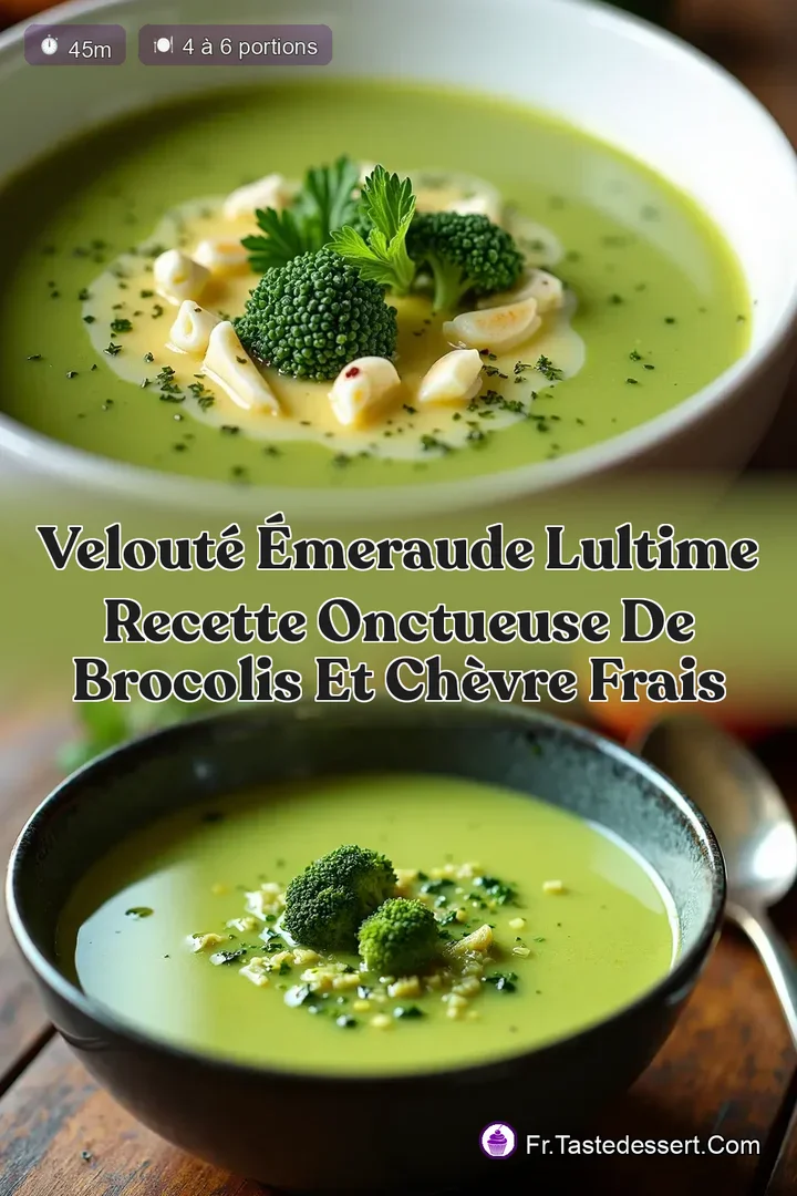 Velout&eacute; &Eacute;meraude LUltime Recette Onctueuse de Brocolis et Ch&egrave;vre Frais