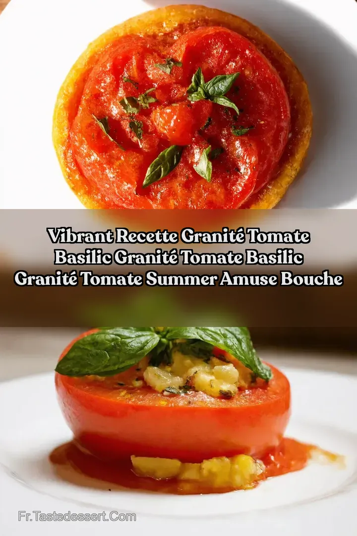 Vibrant recette granit&eacute; tomate basilic granit&eacute; tomate basilic granit&eacute; tomate Summer Amuse Bouche