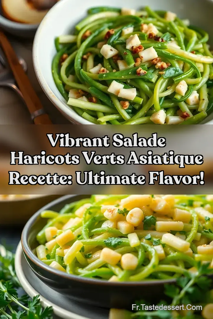 Vibrant Salade Haricots Verts Asiatique Recette: Ultimate Flavor!