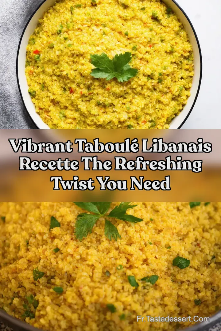 Vibrant Taboul&eacute; Libanais Recette The Refreshing Twist You Need
