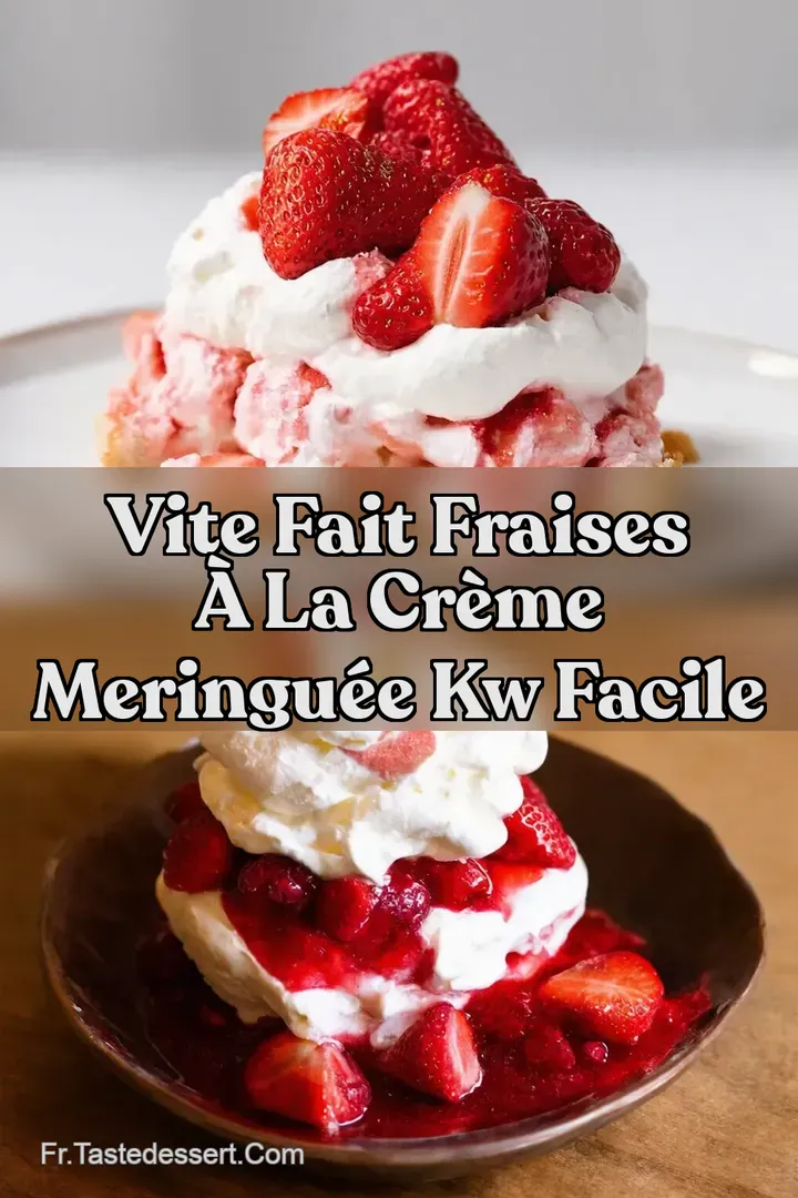 Vite Fait Fraises &agrave; la cr&egrave;me meringu&eacute;e kw Facile