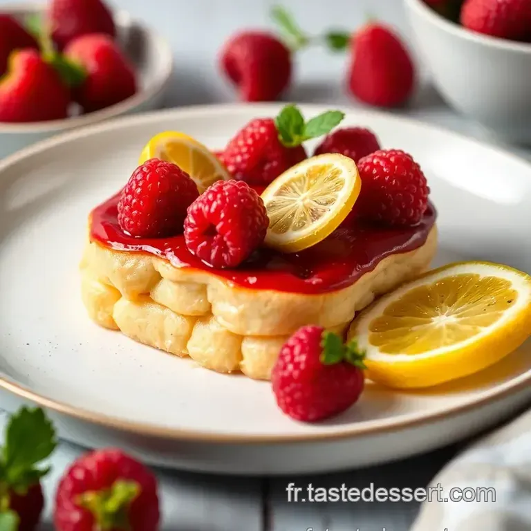 Agneau Printanier: Citron Roquette & Framboises presentation