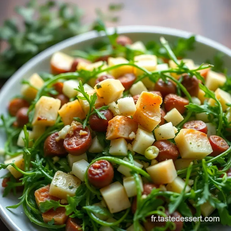 Asperges Edamames & Roquette: Salade Vierge Printani&egrave;re presentation