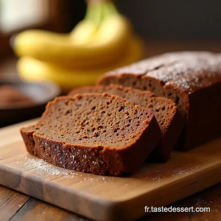 Banana Bread Chocolat Tourbillon Beurre De Cacahu&egrave;te presentation