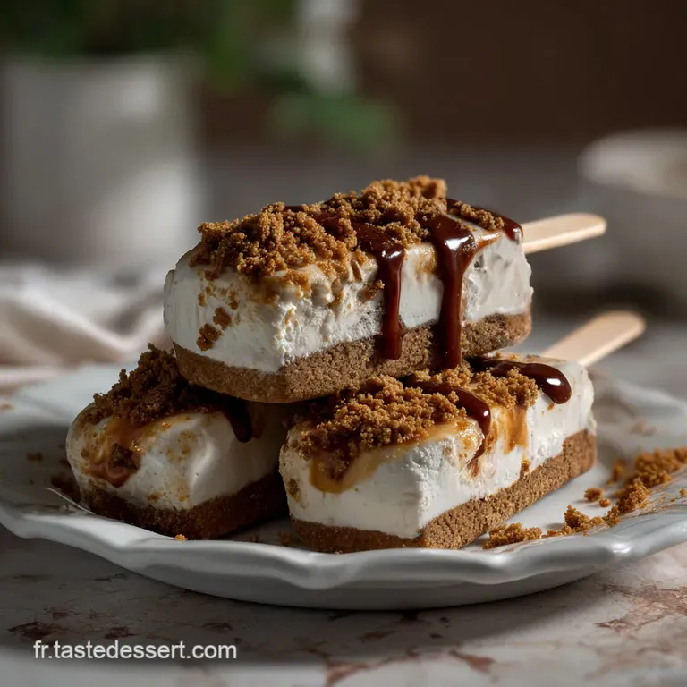 Barres Glaces Sp&eacute;culoos Le Dessert D&eacute;t Sans Cristaux presentation